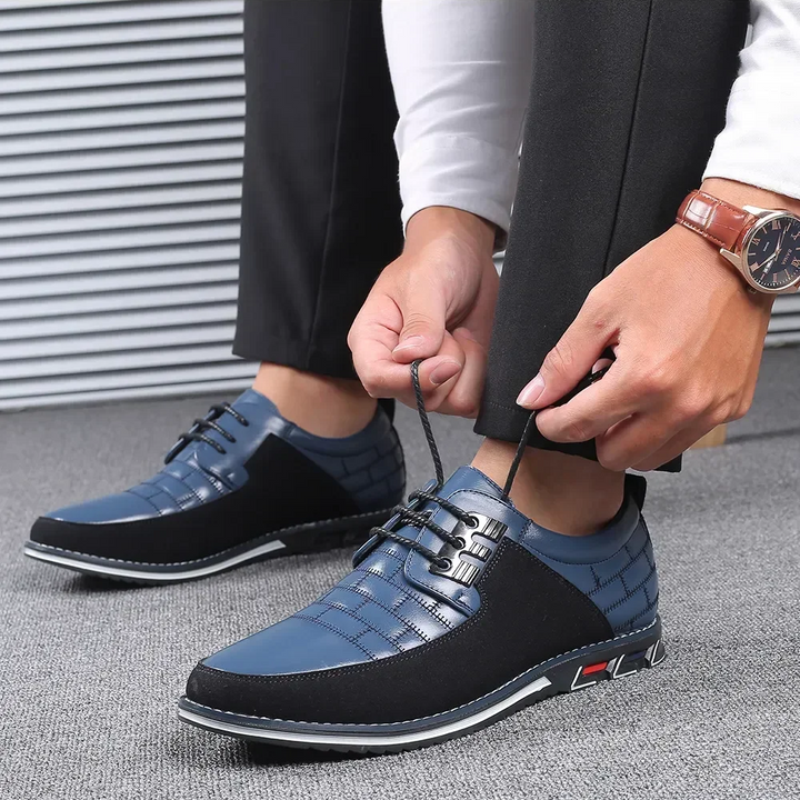 Renzo | Leren Herenschoenen met Orthopedisch Voetbed