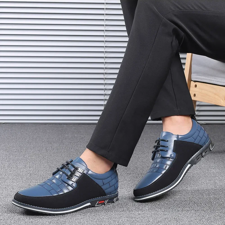 Renzo | Leren Herenschoenen met Orthopedisch Voetbed