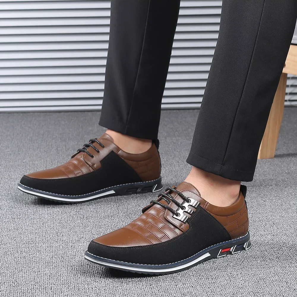 Renzo | Leren Herenschoenen met Orthopedisch Voetbed