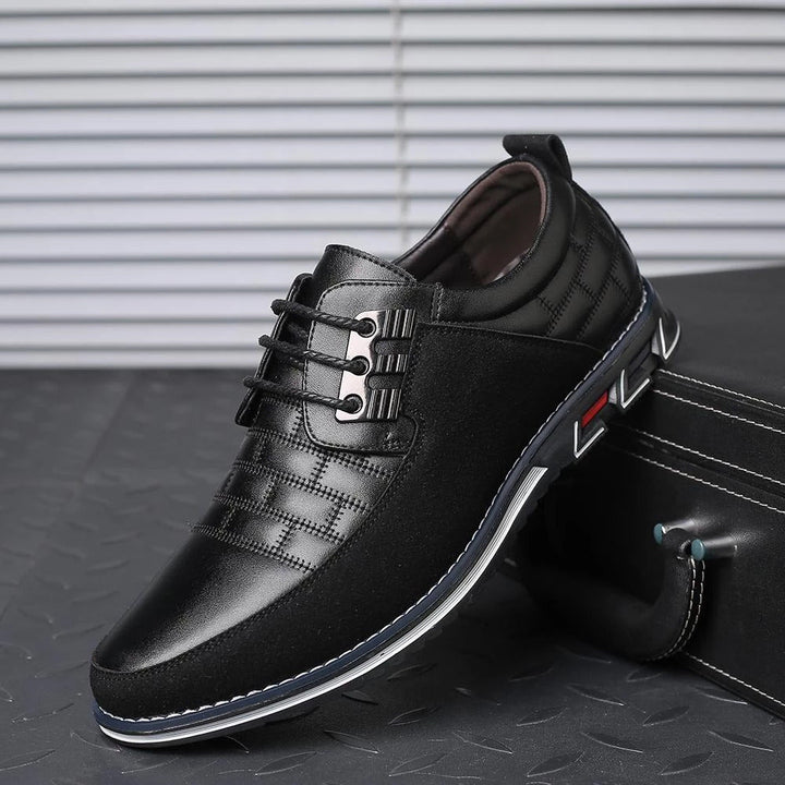 Renzo | Leren Herenschoenen met Orthopedisch Voetbed