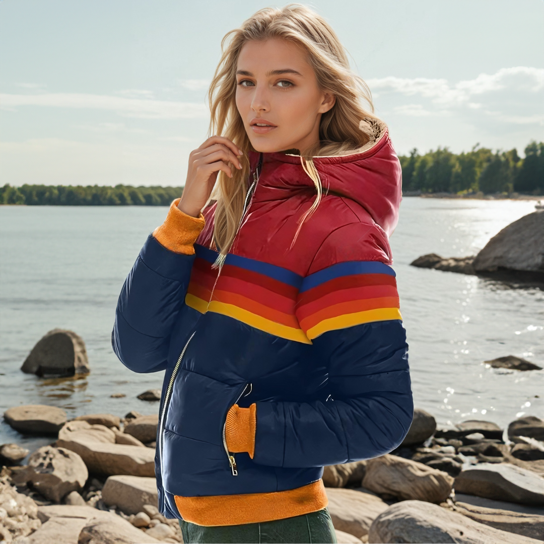 Alexia |  Retro parka met nepbont capuchon