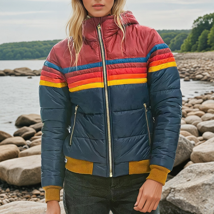 Alexia |  Retro parka met nepbont capuchon