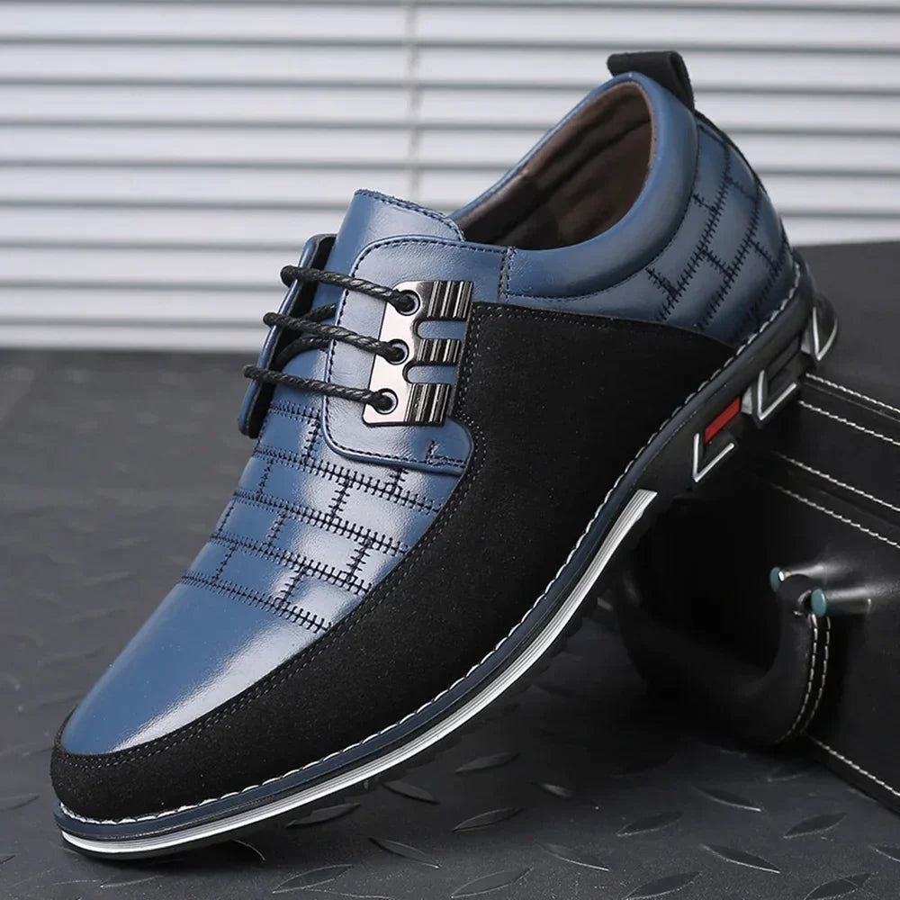 Renzo | Leren Herenschoenen met Orthopedisch Voetbed