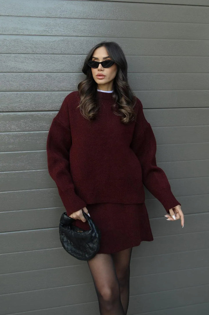 Erica | Gebreide Set (Top + Rok)