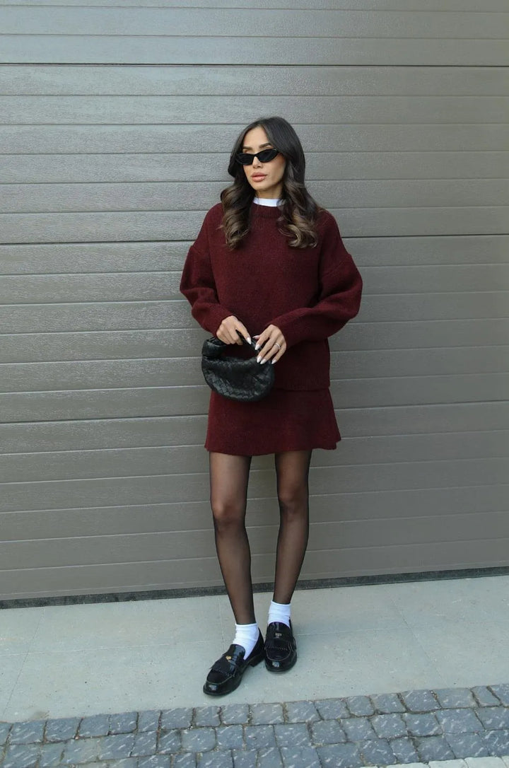 Erica | Gebreide Set (Top + Rok)