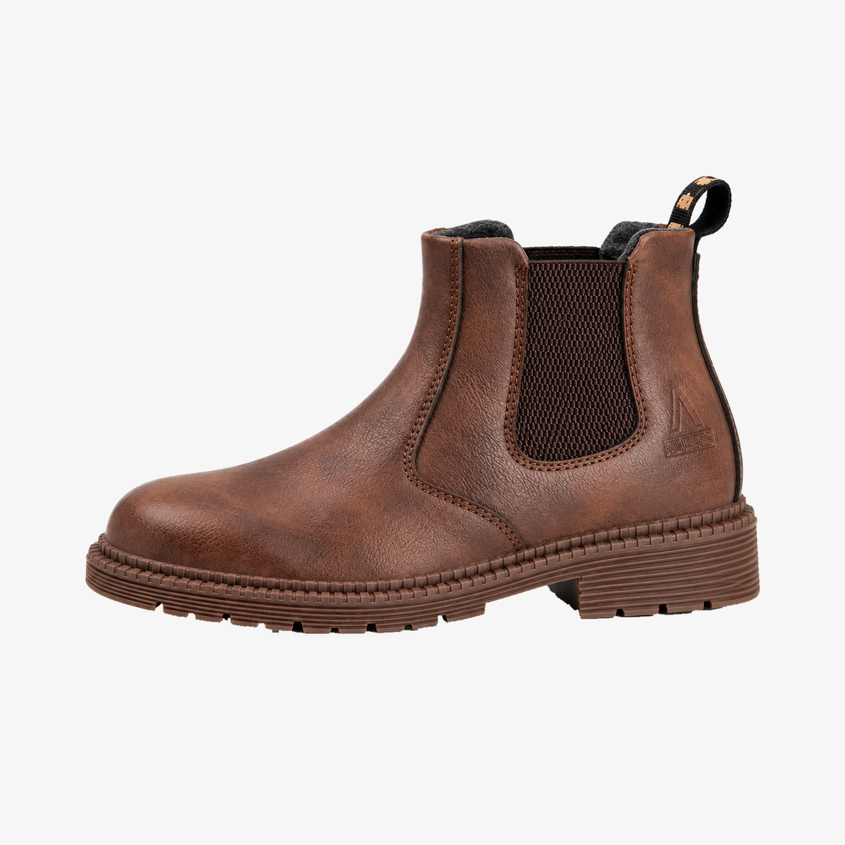 Carter chelsea boot voor heren in donkerbruin, zijaanzicht