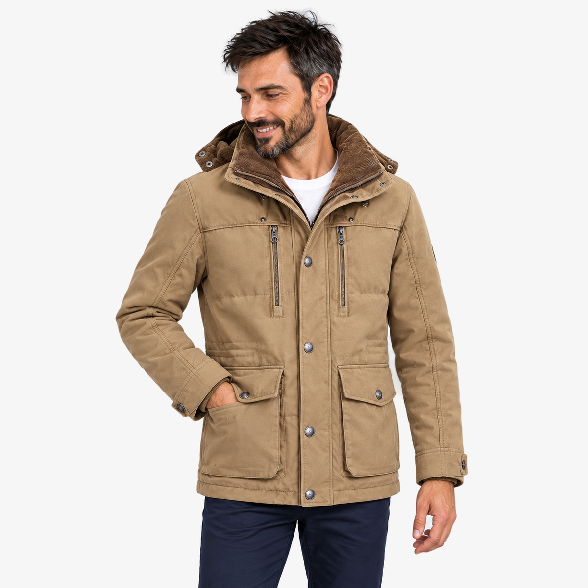 Gosse winterjas in beige