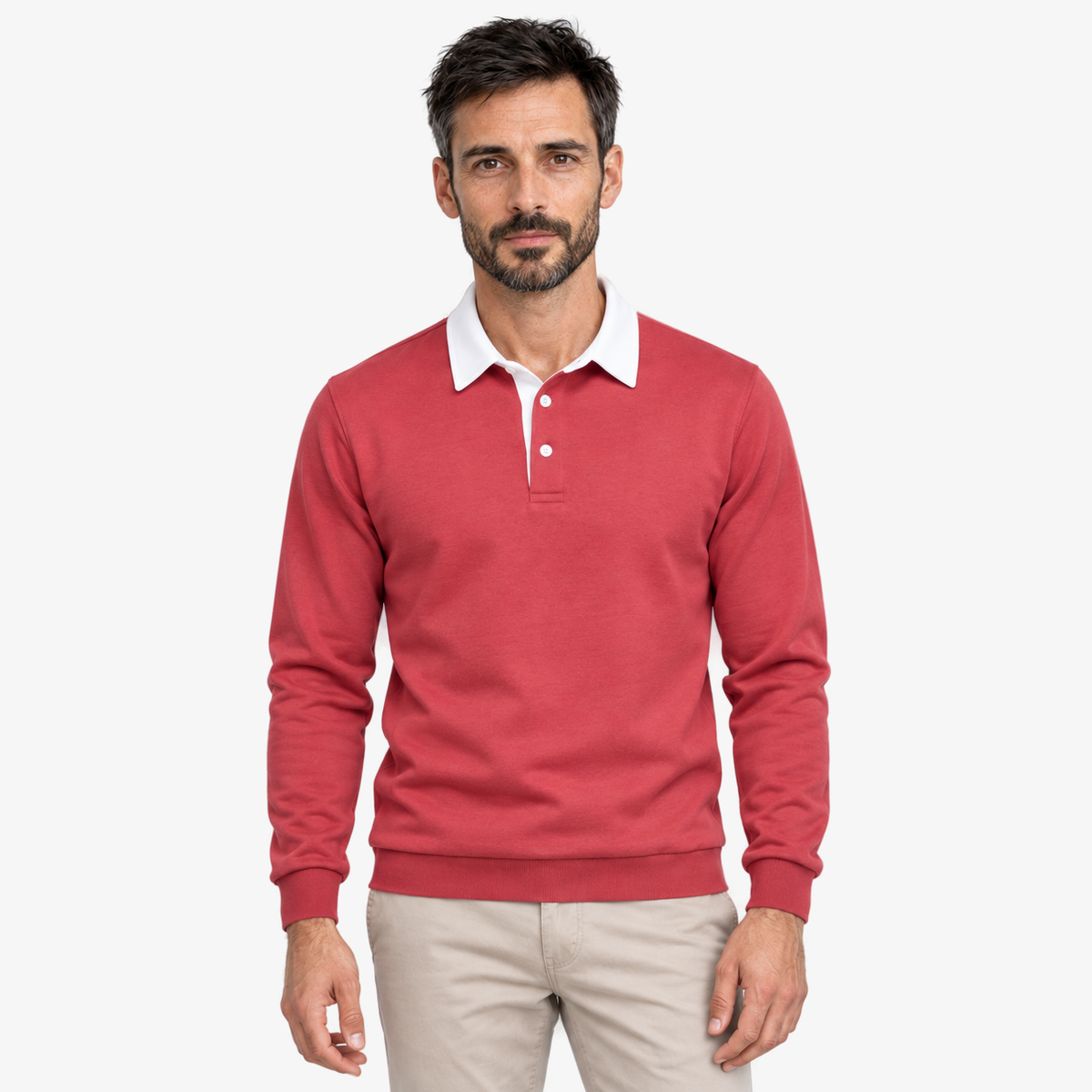 Moritz winter-polo voor heren in rood